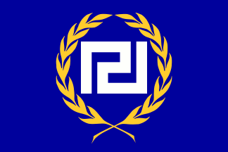 [Golden Dawn flag]