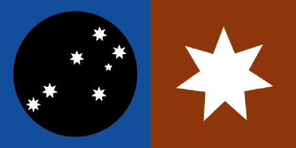 [Anangu traditional owners flag]