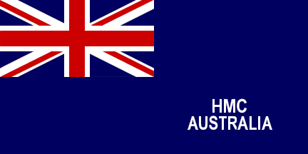 [Reconstruction of Australian Customs flag 1901 with no stars]