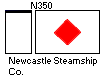 [Newcastle Steamship Co.  houseflag and funnel]