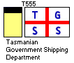 [Tasmanian Government Shipping Department houseflag and funnel]