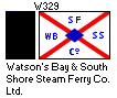 [Watson's Bay & South Shore Steam Ferry Co. Ltd. houseflag and funnel]