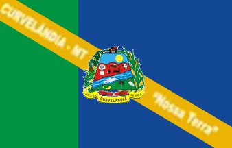 [Flag of Curvelândia, MT (Brazil)]