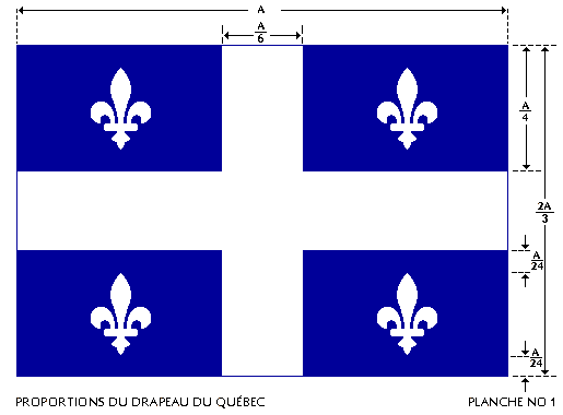 [Quebec flag construction sheet]