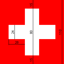 [Flag of Switzerland, construction sheet (1939)]