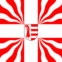 [Modern war flag of canton Jura (decorative only)]