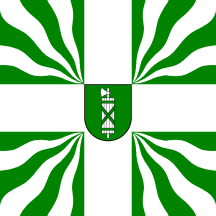 [Modern war flag of canton St. Gallen (decorative only)]