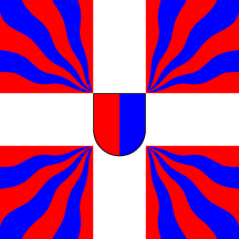 [Modern war flag of canton Ticino (decorative only)]
