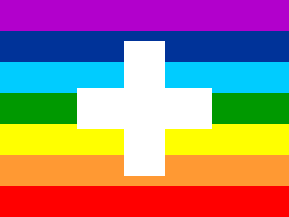 [Swiss peace flag]