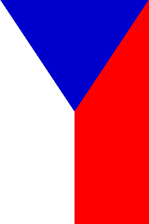 [Czech vertical hanging flag]