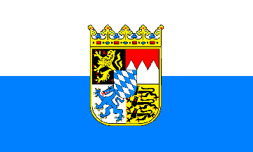 [Flag Variant, Horizontal Striped with 'Middle' Arms (Bavaria, Germany)]