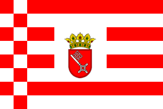 [Bremen State Flag with 'Middle' Arms]