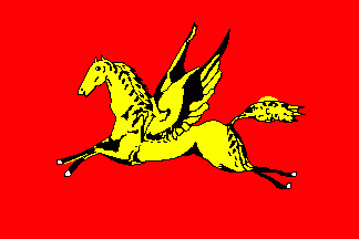 [Mistaken Lüneburg flag, yellow pegasus 1848]