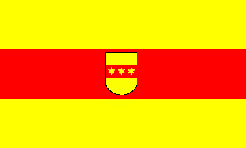 [Rheine city flag with CoA]