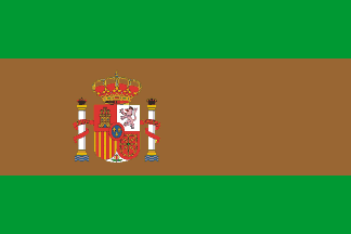 [Erroneous Spanish Flag With Brown/Green In Lieu Of Yellow/Red]