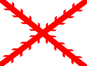 [Burgundy Cross Flag, variant used on Naval Fortresses 1506-1793 (Spain)]