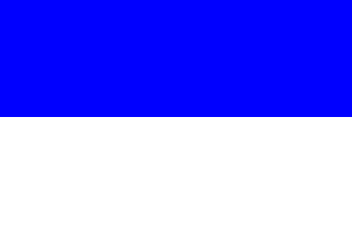 Blue and white horizontal bicolor