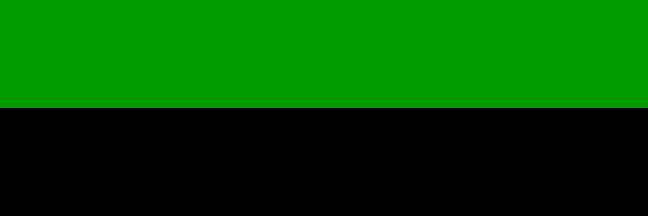 [Black over green, 1:3]
