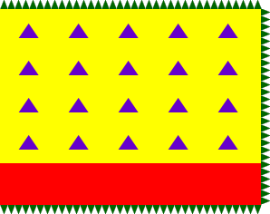 Twenty triangles flag