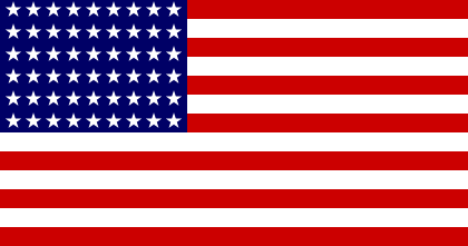 [54 stars USA flag]