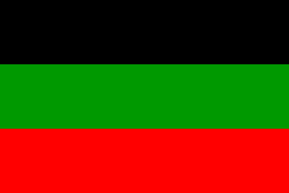 [Black over green over red.]