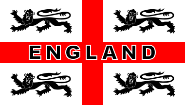 [England team supporters flag]