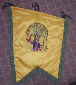[Argyll and Sutherland Highlanders pipe banner]