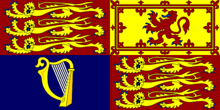 [British royal standard with Gaelic harp]