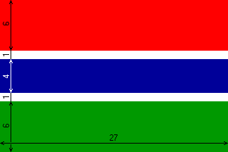 specs of the Gambian Flag