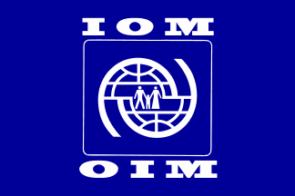 [Variant flag of the International Organization for Migration (IOM)]