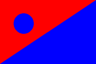 1858-ca. 1889 registration flag of Puerto Libertad, Pitiquito