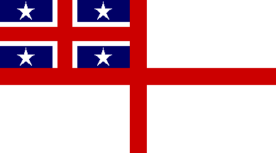 [ 1835 flag (as gazetted, five pointed stars) ]