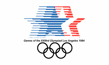 [Flag of the XXIII Olympiad: Los Angeles 1984]