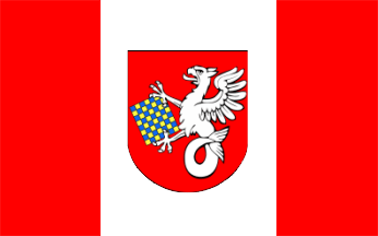 [Sławno county broad flag]