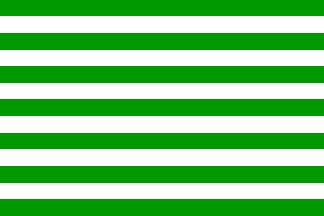 13 green-white stripe flag