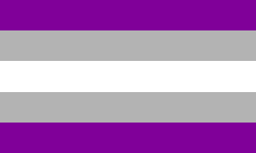 [Gray Asexuality flag]