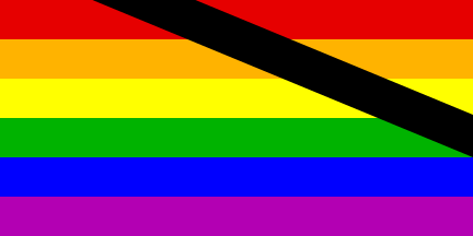 [Mourning Rainbow flag]