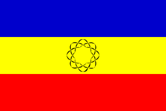 [Soka Gakai Buddhist flag]