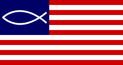 [U.S. variation - christian fish flag]