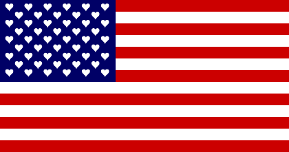 [U.S. variation - hearts flag]