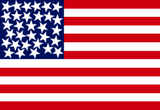 [U.S. 31 Star Scattered Canton Design flag]