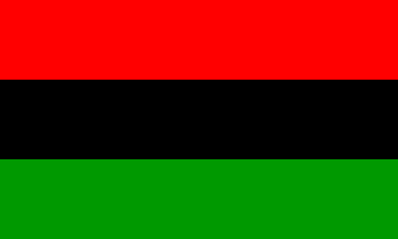 [Afro-American Red-Black-Green flag]
