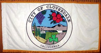 [flag of Cloverdale, California]