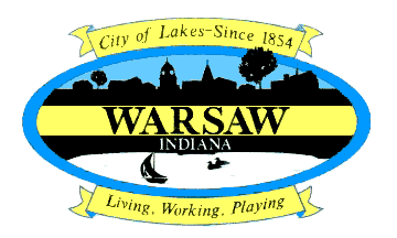 [Warsaw, Indiana flag]
