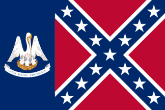 [LA Confederate statement flag]