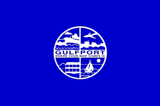 [uncolored flag of Gulfport, Mississippi]