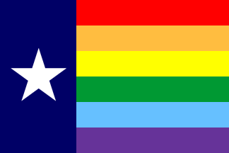 [Texas rainbow flag]