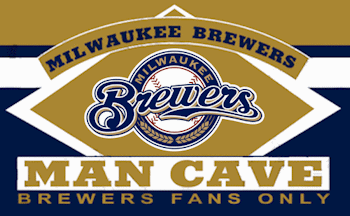 [Milwaukee Brewers Man Cave flag example]