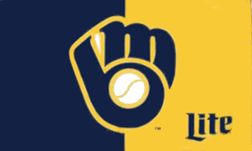 [Milwaukee Brewers logo flag example]