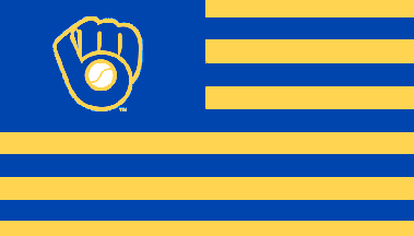 [Milwaukee Brewers stars and stripes flag example]